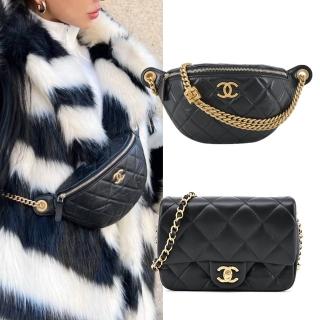 【CHANEL 香奈兒】經典雙C LOGO/COCO斜揹包/菱格紋腰包(任選)