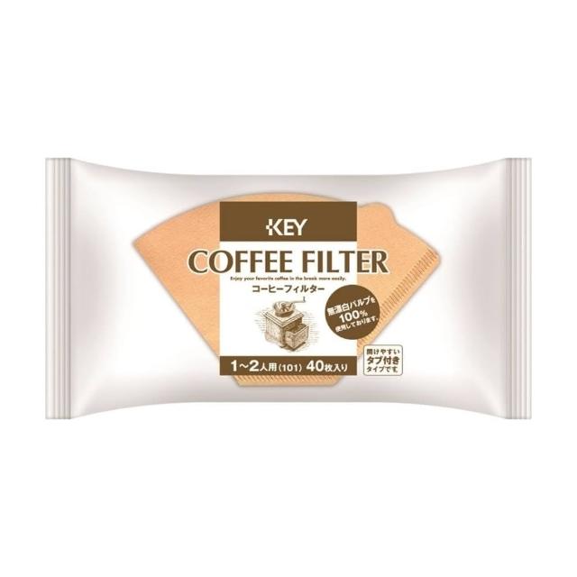 【KEY COFFEE】KEY 咖啡濾紙 無漂白40張/包1-2人用