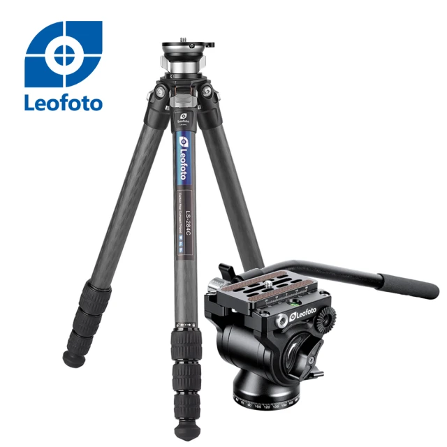 Leofoto 徠圖Leofoto 徠圖 LS-284C+BV-5+LB-60N碳纖維三腳架含油壓雲台及中軸(彩宣總代理)