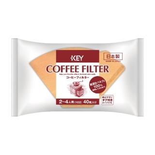 【KEY COFFEE】KEY咖啡濾紙無漂白40張/包2-4人用