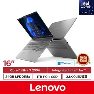 【Lenovo】24型螢幕組★16吋Ultra 7輕薄AI筆電(IdeaPad Pro 5/Ultra 7-255H/24G/1TB/W11/83JM001MTW)