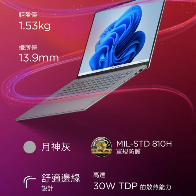 【Lenovo】15.3吋Ultra 7觸控AI筆電(Yoga Slim 7/83HM000NTW/Ultra 7-258V/32G/1TB SSD/W11P/三年保)
