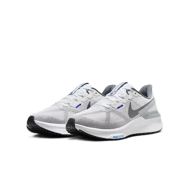 【NIKE 耐吉】AIR ZOOM STRUCTURE 25 灰白藍 慢跑鞋 運動 透氣 男款(DJ7883-111)