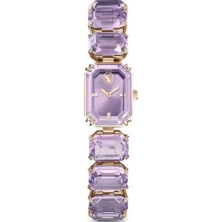 【SWAROVSKI 施華洛世奇】Millenia 風格無限八角切割水晶腕錶 女錶-紫(5722364)
