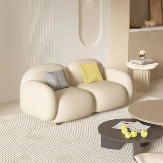 業龍家具 北歐簡約布藝沙發貓抓皮單人75公分/預計10-15