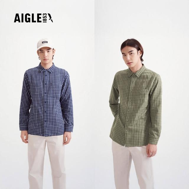 【AIGLE】男 快乾雙面長袖襯衫｜AG-3P108(男襯衫 快乾 長袖襯衫)