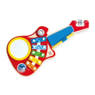 【德國Hape】六合一酷炫吉他樂隊(樂器玩具/木製玩具/啟蒙玩具)