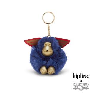 【KIPLING】（網路獨家款）KIPLING X WONDER WOMAN 質感亮藍小猴子吊飾-WONDER MONKEY