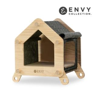 【ENVY COLLECTION】森林小木屋貓窩-橡膠木(貓抓板 磨抓墊 睡床)