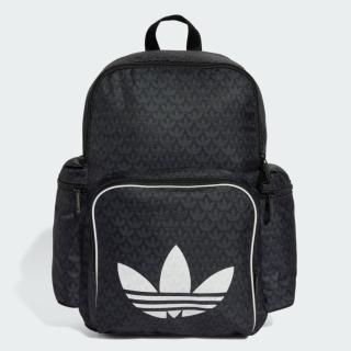 【adidas 愛迪達】後揹包 運動包 書包 旅行包 大容量 三葉草 MONOGRAM BP 黑 JD5364