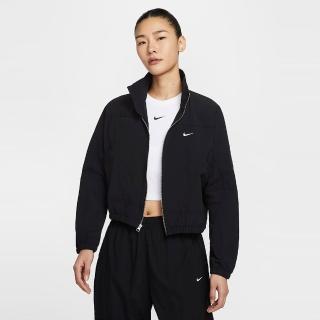 【NIKE 耐吉】外套 女 運動立領外套 寬版 防曬 AS W NSW EVRTHNG WVN RPL UV 黑 HJ1000-010