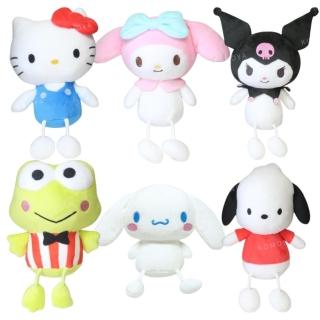 【小禮堂】Sanrio 三麗鷗 絨毛細腿玩偶 經典款 Kitty 帕恰狗 美樂蒂(平輸品)