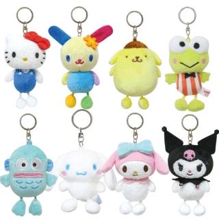 【小禮堂】母親節禮物 Sanrio 三麗鷗 絨毛細腿玩偶吊飾 經典款 Kitty 兔媽媽 花小兔(平輸品)