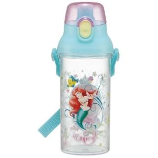 【小禮堂】Skater 迪士尼 小美人魚 兒童直飲透明水壺 480ml PSB5TRC 粉藍蓋款(平輸品)