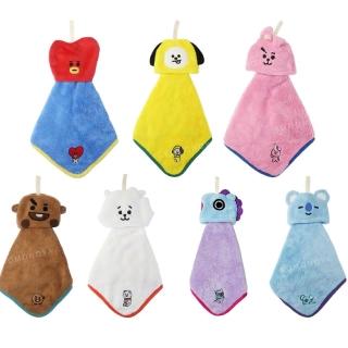 【小禮堂】BT21 收納擦手巾 大頭款 KOYA CHIMMY RJ TATA(平輸品)