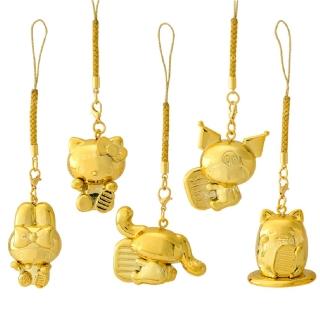 【小禮堂】Sanrio 三麗鷗 金公仔吊飾 招財貓 蛇年特輯 Kitty 酷洛米 大耳狗(平輸品)