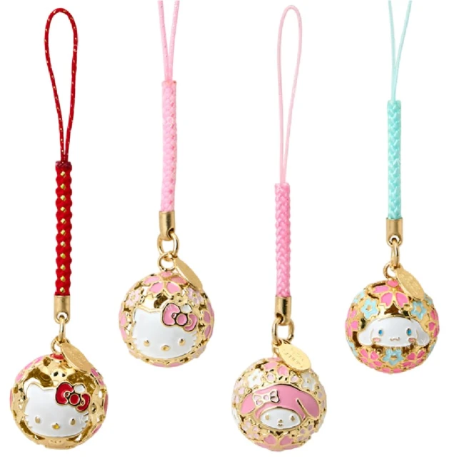 小禮堂 Sanrio 三麗鷗 鏤空手鞠鈴鐺吊飾 櫻花 蛇年特輯 Kitty 美樂蒂 大耳狗(平輸品)