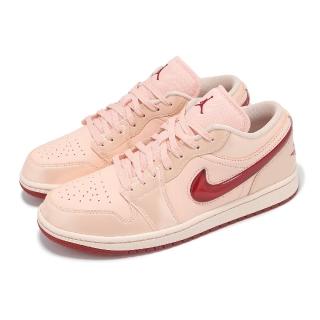 【NIKE 耐吉】休閒鞋 Wmns Air Jordan 1 Low 女鞋 男鞋 粉紅 紅 情人節 AJ1 果凍勾勾(HF3174-600)