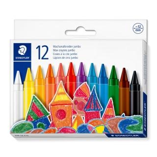【STAEDTLER 施德樓】加寬型兒童無毒油蠟筆12色組 MS229 12 C12