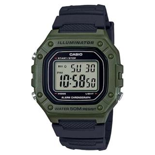 【CASIO 卡西歐】W-218H-3A 方塊數位電子錶(當兵 學生 運動首選)
