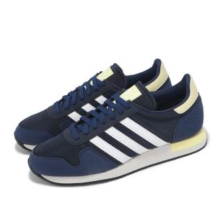 【adidas 愛迪達】休閒鞋 USA 84 男鞋 黑 藍 黃 復古 麂皮 愛迪達(GX4584)
