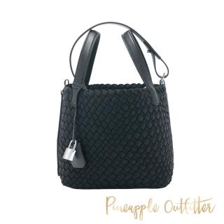【Pineapple Outfitter】經典編織真皮兩用包(黑色)