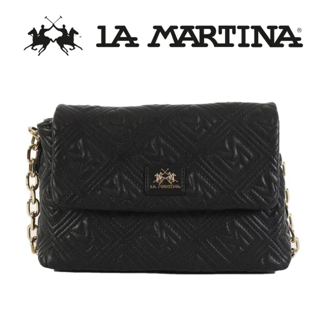 【LA MARTINA】雙11 義大利原裝進口 限量2折 頂級時尚金標皮革肩背包 1385T 全新專櫃展示品