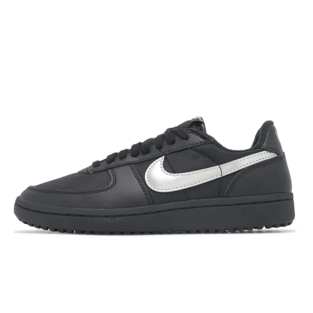 【NIKE 耐吉】休閒鞋 Wmns Field General 82 女鞋 男鞋 黑 灰 復古 皮革 尼龍(FZ5593-001)
