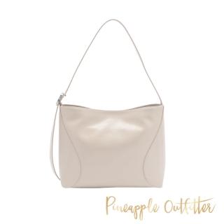 【Pineapple Outfitter】法式素面真皮側肩包(米色)