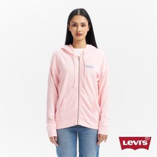 【LEVIS 官方旗艦】女款 寬鬆版連帽外套 / 海面波光Logo 熱賣單品 A3568-0001