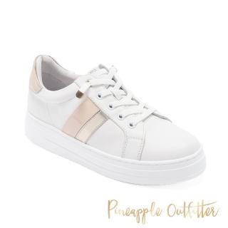 【Pineapple Outfitter】KAAMIL 拼接雙色線條休閒鞋(金色)