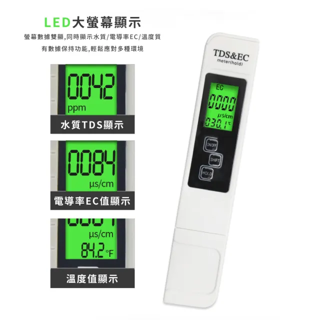 【專業檢測】三合一水質檢測筆(飲用水 TDS檢測 水質筆 水質純度 水族檢測 檢測儀 自來水硬度)