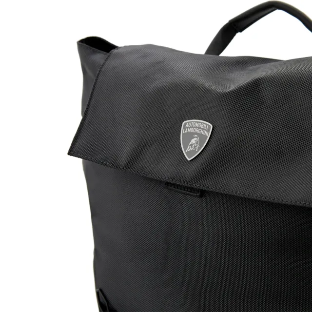【Automobili Lamborghini】雙11 藍寶堅尼 限量2折 義大利頂級後背包 全新專櫃展示品 343T黑色