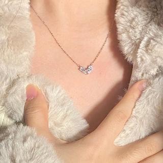 【LEESA】項鍊女\簡約ins風\通體純銀\吊墜\吊飾\蝴蝶結項鍊\愛心項鍊\禮物\項鍊\女生項鍊\