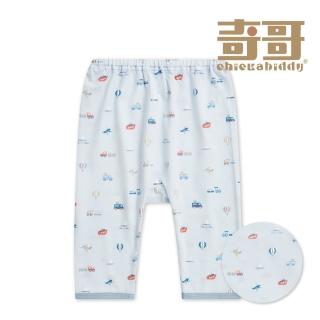 【奇哥】Chic a Bon 嬰幼童裝 環遊世界初生褲/嬰兒褲-天絲洞感緹花布(3-6個月)
