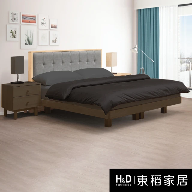 H&D 東稻家居 洗白6尺布面床頭片 雙人加大床頭(THY2