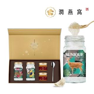 【潤燕窩】24K極濃白金潤燕盞-二入燕窩蜂蜜禮盒-叢林瑰寶系列(燕窩、蜂蜜、養生、送禮)