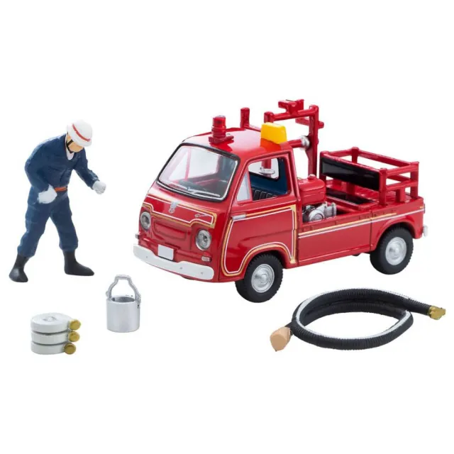 【TOMICA】TOMYTEC LV-68c Subaru Sambar Pump Fire Truck 附人偶(模型車)