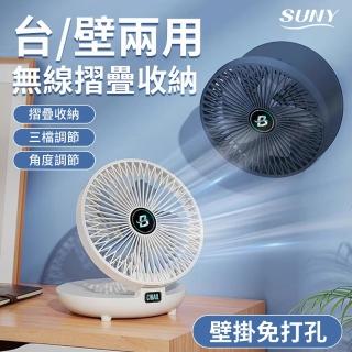 【SUNY】壁掛桌面二合一折疊電風扇 USB桌面風扇 循環扇 靜音隨身風扇 檯扇