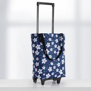 【麥紅旗艦店】買菜車 小拉車 購物車 折疊便攜 購物袋家用神器(加粗拉桿/防水耐臟/預售15天)