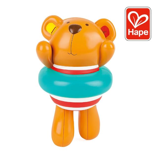 【德國Hape】游泳泰迪熊(木製玩具/木頭玩具/彌月禮/生日禮)
