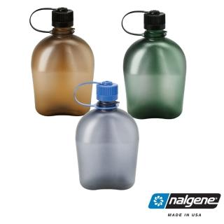 【NALGENE】OASIS 軍式水壺 1000cc 棕色/綠色/煙霧灰(馬布穀戶外)