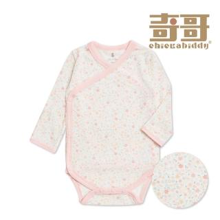 【奇哥】Chic a Bon 嬰幼童裝 花海熊長袖開襟包屁衣/兔裝-水晶紗(3-6個月)