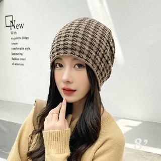 【89 zone】法式加絨針織透氣防風 運動帽 堆堆帽 騎行帽 套頭帽 防風帽 針織帽 頭巾帽(卡其/灰/藏青)