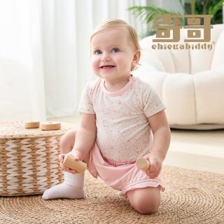 【奇哥】Chic a Bon 嬰幼童裝 花海熊短袖側開包屁衣/兔裝-水晶紗(6-24個月)