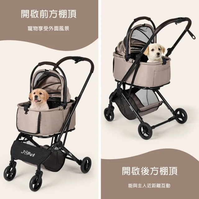 【JoPet】三折分離寵物推車 HC01(可分離 可上大眾 收納小)