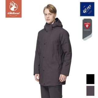 【Wildland 荒野】PR棉輕量極暖防水長版外套 男 0B22902(防風防水 保暖透氣)