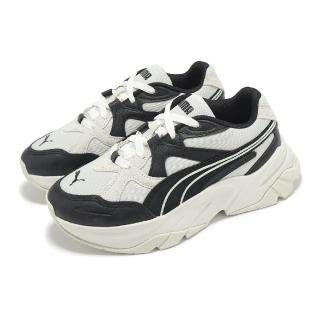 【PUMA】休閒鞋 Sophyr Quiet Lux Wns 女鞋 米白 黑 厚底 增高 拼接 老爹鞋(401314-01)