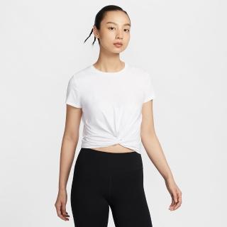 【NIKE 耐吉】短袖上衣 女 運動 短版 AS W NK ONE CLASSIC TWST SS 白 HJ1055-100(3S4311)