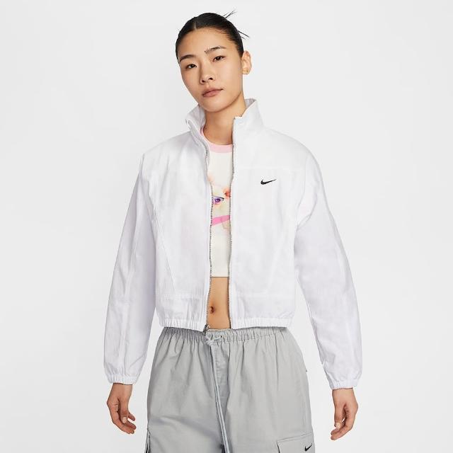 【NIKE 耐吉】外套 女 運動立領外套 寬版 防曬 AS W NSW EVRTHNG WVN RPL UV 白 HJ1000-100(2S4306)